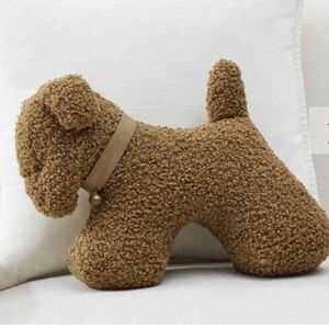 Pottery Barn cozy teddy dog with bell